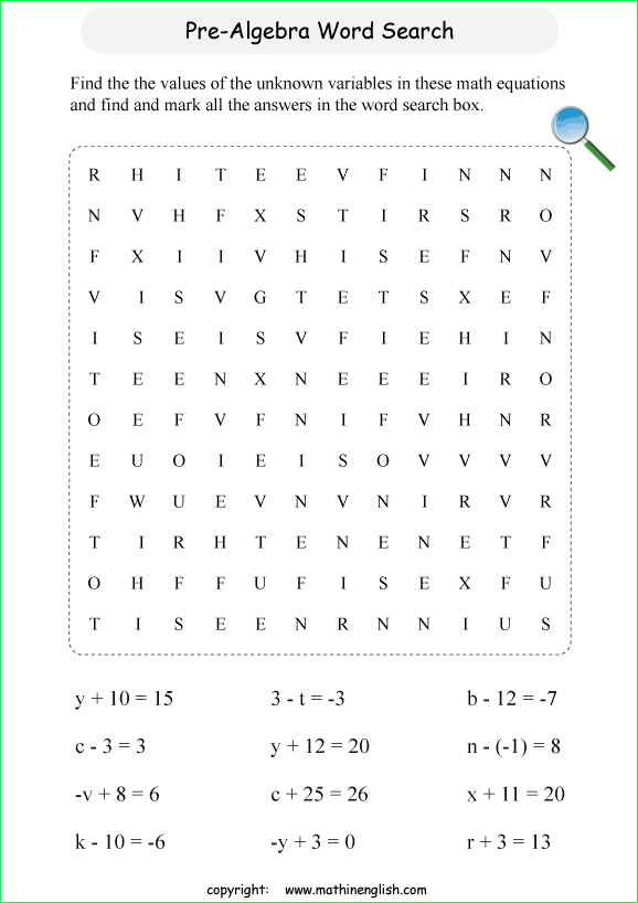 printable math number puzzle for kids