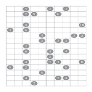 printable 10 by 15 Shikaku logic puzzle for kids