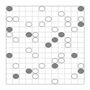 printable Japanese Masyu logic puzzle for kids and math students