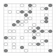 printable Japanese Masyu logic puzzle for kids and math students