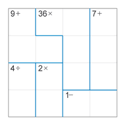 printable 4 by 4 mathdoku math operations puzzle for kids and math students