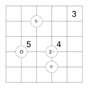 printable 5 by 5 Mathrix math calculation puzzle