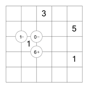 printable 5 by 5 Mathrix math calculation puzzle