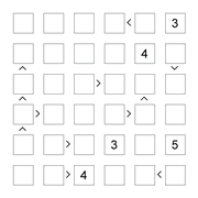 printable 6 by 6 More or Less math Sudoku for children