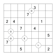 printable 7 by 7 Mathrix math calculation puzzle