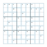 printable 9 by 9 Killer Sudoku math operations puzzle for kids and math students