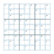 printable 9 by 9 Killer Sudoku math operations puzzle for kids and math students