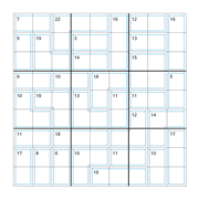 printable 9 by 9 Killer Sudoku math operations puzzle for kids and math students