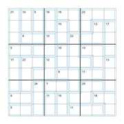 printable 9 by 9 Killer Sudoku math operations puzzle for kids and math students