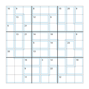 printable 9 by 9 Killer Sudoku math operations puzzle for kids and math students