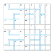 printable 9 by 9 Killer Sudoku math operations puzzle for kids and math students