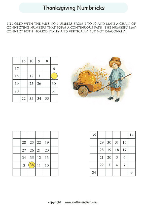 printable math number puzzle for kids