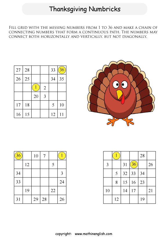 printable math number puzzle for kids