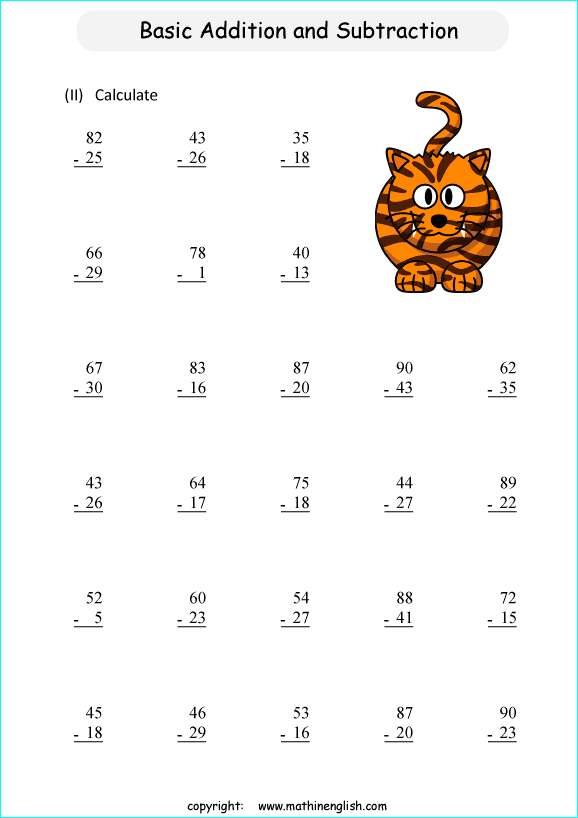 printable math addition 2 digits worksheets