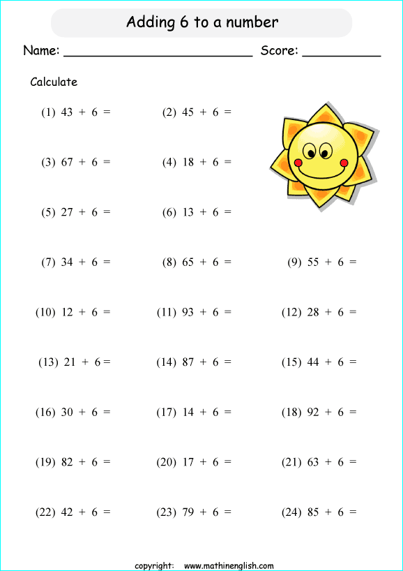 printable math addition 2 digits worksheets