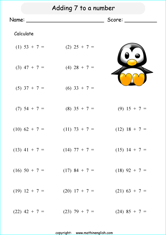 printable math addition 2 digits worksheets