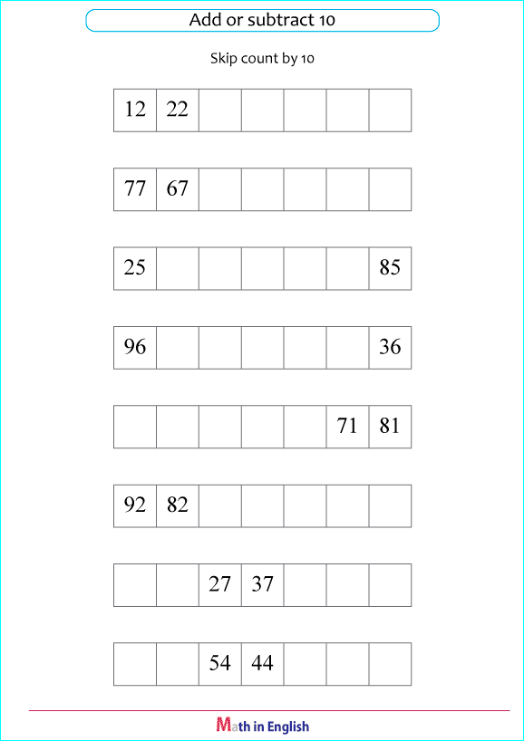 add or subtract within 100