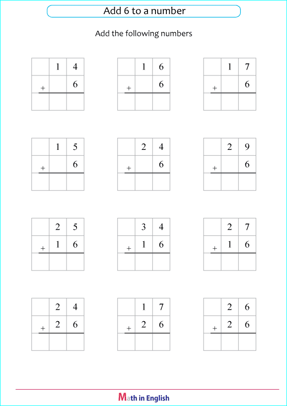 printable math addition 2 digits worksheets