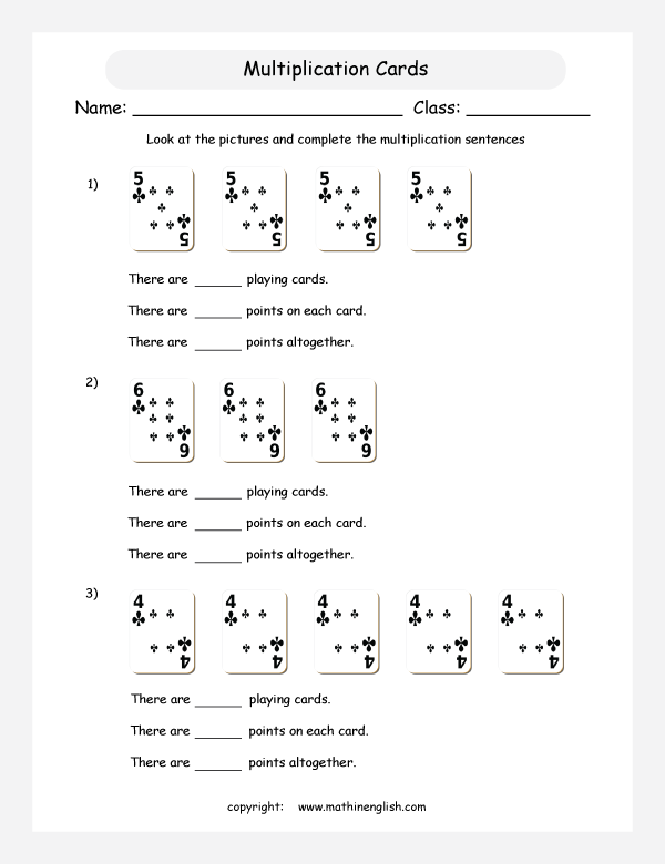 printable math multiplication with pictures worksheets for kids in primary and elementary math class 