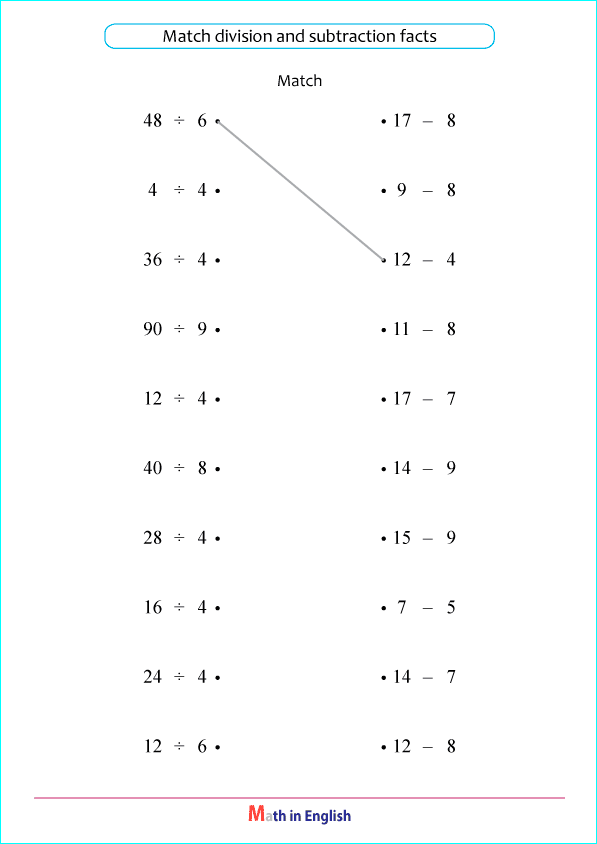 match division and subtraction