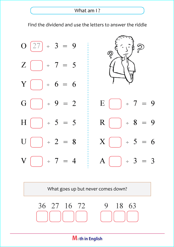 fun division worksheet