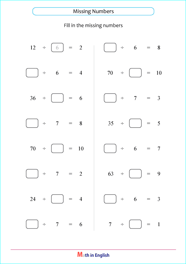 division by 6 and 7