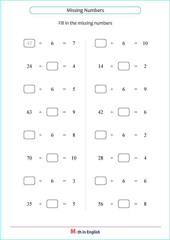 division by 6 and 7