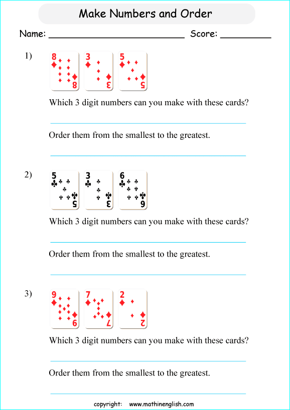 printable math place value of 3 digit number worksheets for kids in primary and elementary math class 