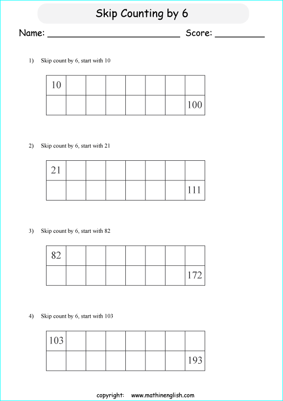 printable math skipcountimg 1 digit numbers worksheets for kids in primary and elementary math class 