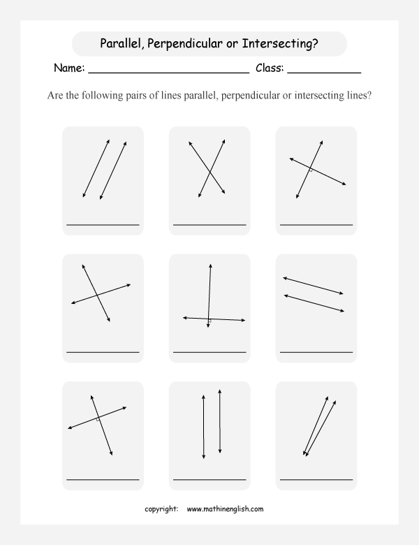 lines and points geometry math worksheets for primary math class 